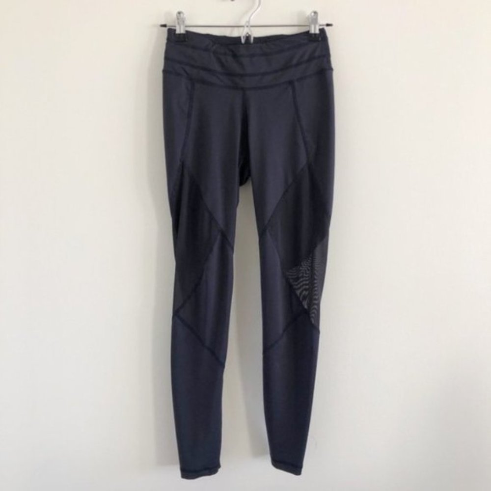 Varley Navy Mesh Panel Leggings